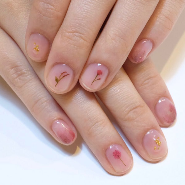 Tổng hợp các mẫu nail gel hoa nhí xinh xắn đón Tết - 4