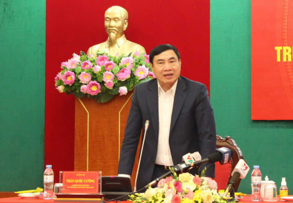 Phó Trưởng Ban Nội chính Trung ương Trần Quốc Cường trả lời tại họp báo