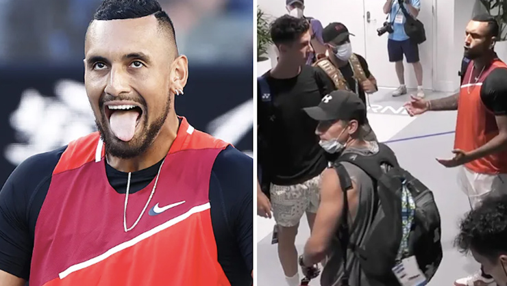 Kyrgios ăn mừng quá đà trên sân bị dọa đánh trong đường hầm