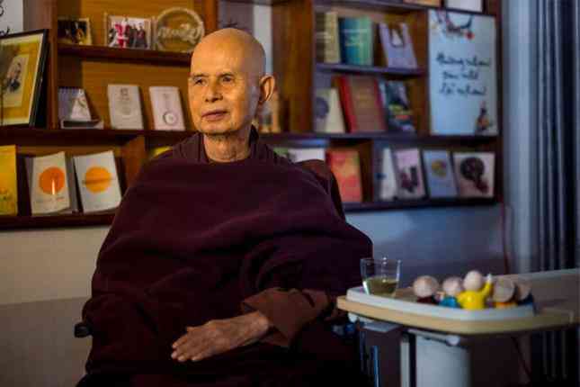 Thiền sư Thích Nhất Hạnh năm 2019 (Ảnh: New York Times)