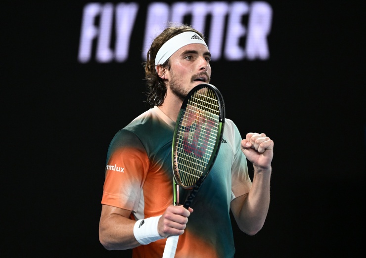 Tsitsipas ngược dòng đánh bại&nbsp;Fritz để ghi danh vào tứ kết&nbsp;Australian Open