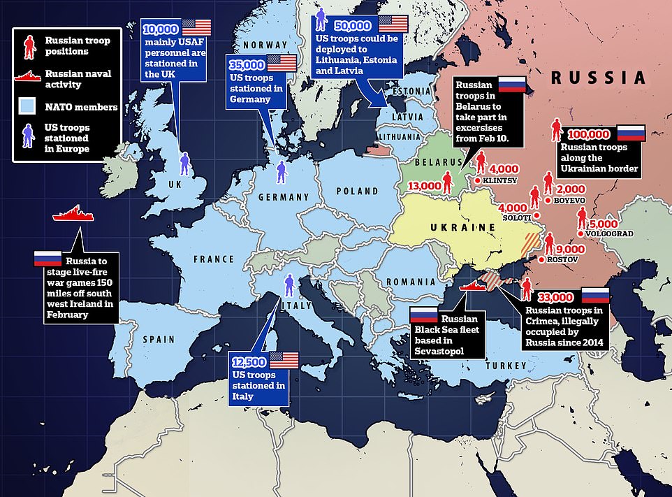 50.000 quân có thể được Mỹ đưa tới các nước Đông Âu và vùng Baltic.