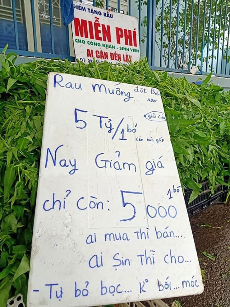 Anh bán rau &#34;khùng&#34; nhất Việt Nam lấn sân bán hoa Tết, tấm biển lạ lùng &#34;gây bão&#34; MXH - 5