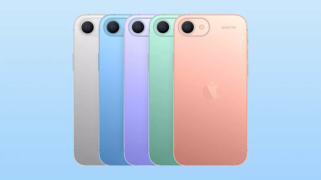 Ảnh concept iPhone SE 3 với nhiều màu sắc.