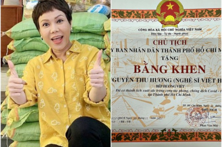 Việt Hương được Chủ tịch UBND Thành phố Hồ Chí Minh tặng bằng khen