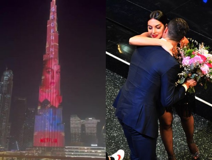 Ronaldo thuê trình chiếu&nbsp;một đoạn video chúc mừng sinh nhật bạn gái Georgina Rodriguez trên&nbsp;tháp Burj Khalifa, công trình cao nhất thế giới
