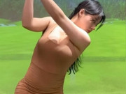 Thời trang - Cô gái nổi nhất sân golf vì diện váy &quot;Quỳnh búp bê&quot; có màu dễ gây hiểu lầm