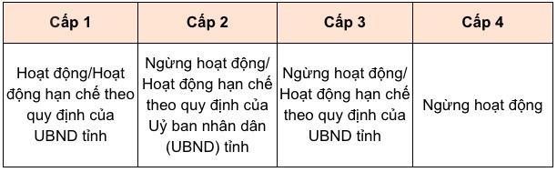 Hoạt động theo cấp độ dịch