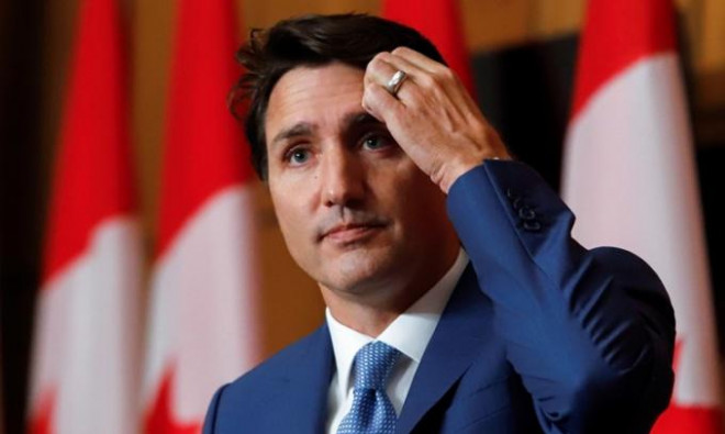 Thủ tướng Canada Justin Trudeau và gia đình đã được sơ tán đến nơi bí mật do biểu tình. Ảnh: Reuters