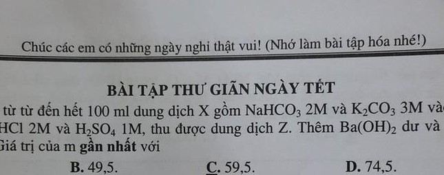 Làm bài tập chính là một trong những cách "thư giãn" vào ngày Tết có phải không nhỉ?