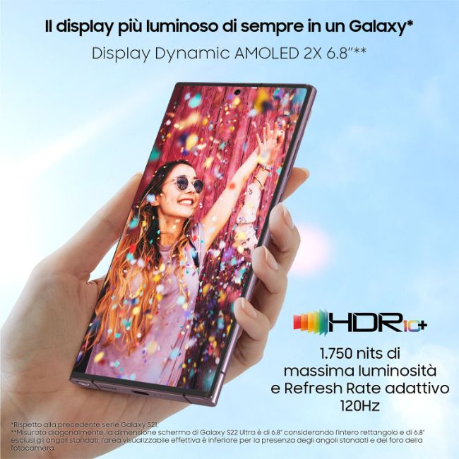 ... trong khi Galaxy S22 Ultra sẽ có độ sáng lên đến 1.750 nits khá ấn tượng.
