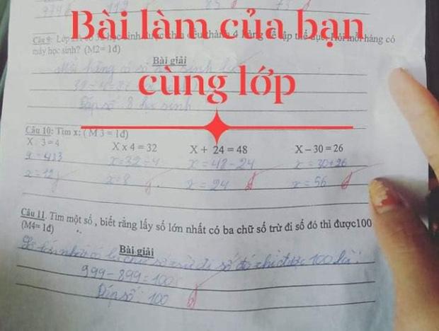 Bài làm của bạn cùng lớp.