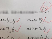 Giáo dục - du học - Bài toán 7,5 - 2,5 = 5 bị gạch sai, lời giải thích của cô giáo khiến ai cũng bất ngờ