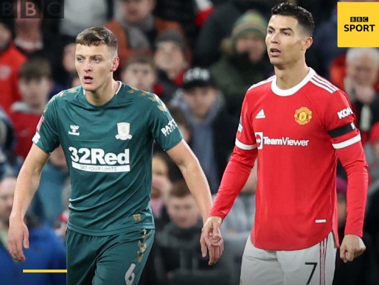 Hậu vệ Dael Fry của Middlesbrough khen Ronaldo... đẹp trai sau khi chạm trán CR7 ở vòng 4 FA Cup