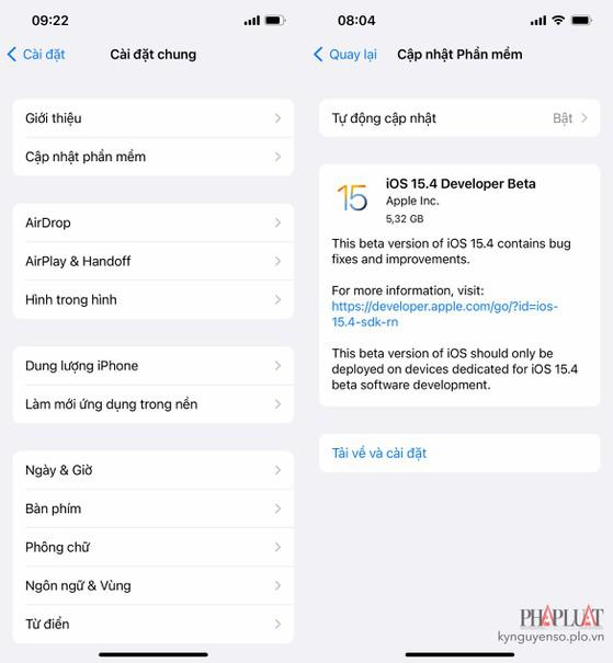 Cập nhật iOS lên phiên bản mới nhất. Ảnh: MINH HOÀNG