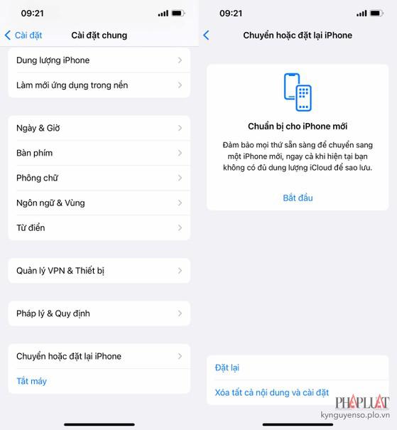 Đặt lại tất cả cài đặt trên iPhone. Ảnh: MINH HOÀNG