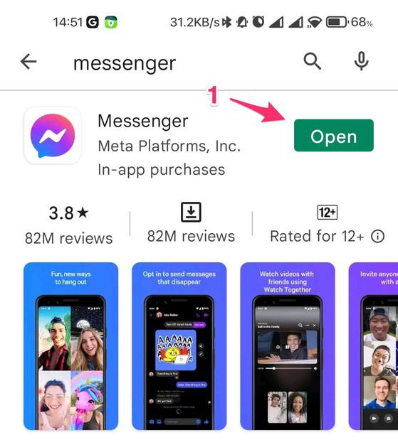 Cập nhật ứng dụng Messenger lên phiên bản mới nhất. Ảnh: MINH HOÀNG
