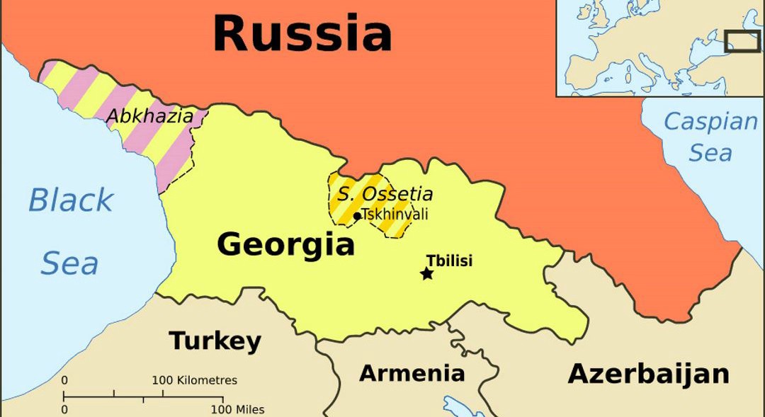 Bản đồ Nga, Gruzia (Geogria) và các khu tự trị Nam Ossetia – Abkhazia (ảnh: History)