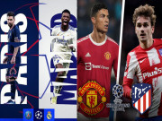 Bóng đá - &quot;Đại chiến&quot; PSG - Real Madrid, MU thấp thỏm đấu Atletico nóng nhất vòng 1/8 Cúp C1