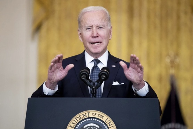 Ông Biden đưa ra tuyên bố về Nga và tình hình Ukraine từ Nhà Trắng.