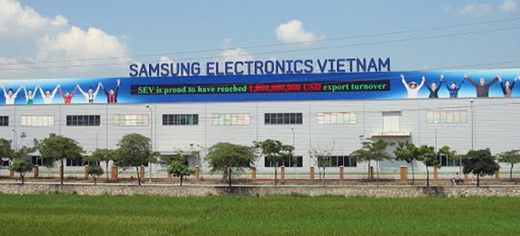 Trụ sở của Samsung Electronics tại Bắc Ninh. Ngoài tiền thưởng, công ty còn cung cấp cho người lao động nhiều bữa ăn miễn phí tại chỗ. (Ảnh: Samsung Electronics).