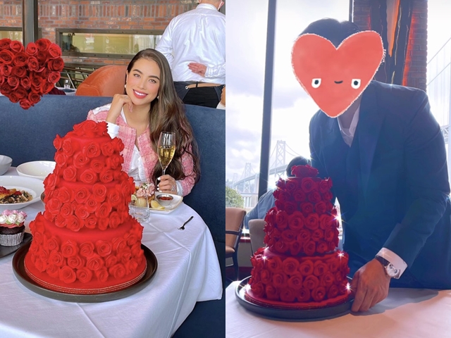 Trong dịp Valentine vừa qua, Phạm Hương khoe hình ảnh hạnh phúc bên bạn trai sắp cưới