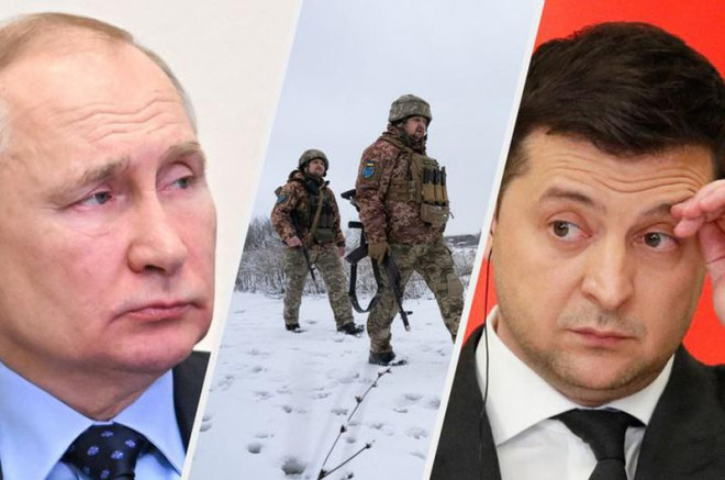 Tổng thống Nga Vladimir Putin (trái) và Tổng thống Ukraine&nbsp;Volodymyr Zelensky. Ảnh: HUFFPOST