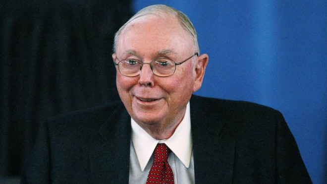 Tỉ phú người Mỹ Charlie Munger,&nbsp;Phó chủ tịch của công ty cổ phần đa quốc gia Berkshire Hathaway. Ảnh: GOOGLE