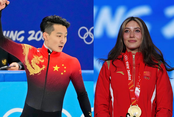 Ren Ziwei (trái) và Eileen Gu (phải), 2 VĐV mang về cho Trung Quốc 4 HCV Olympic mùa đông