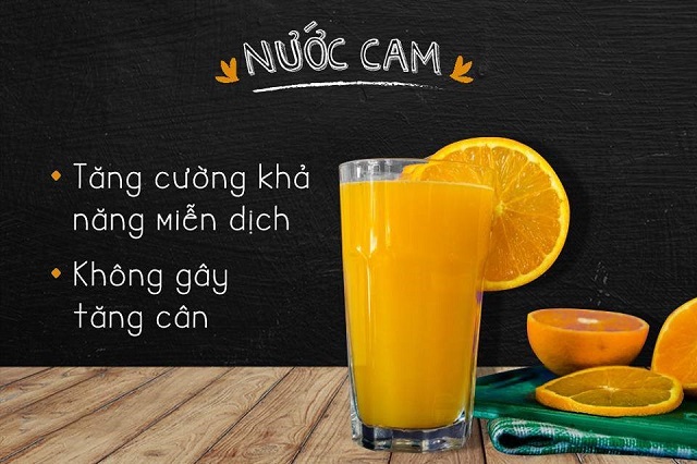 Nước cam tăng cường khả năng miễn dịch, chống viêm rất tốt.