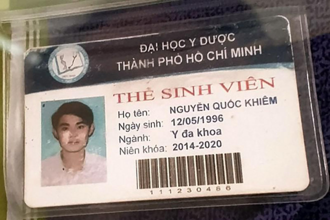 Thẻ sinh viên (giả) mà Khiêm sử dụng để được tham gia hỗ trợ ở khu cách ly. Ảnh trong bài: NT Không phải sinh viên trường y, cũng chẳng là bác sĩ