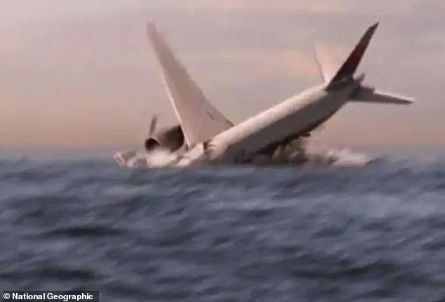 Mô phỏng khoảnh khắc máy bay MH370 đâm xuống biển.
