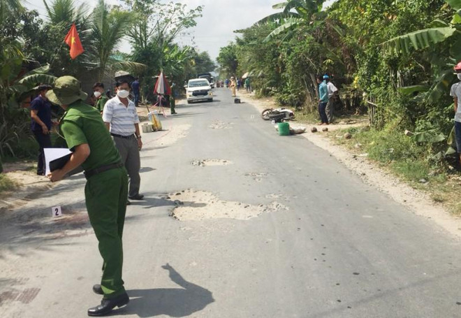 Hiện trường vụ án. Ảnh:CACC