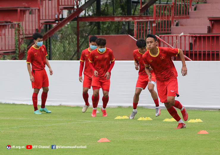 U23 Việt Nam tập luyện hăng say 1 ngày trước trận chung kết U23 Đông Nam Á. Nguồn ảnh: VFF