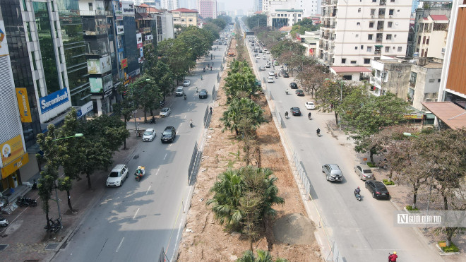 Giao thông trên tuyến đường vẫn diễn ra bình thường trong thời gian thi công dự án.