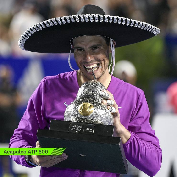 Rafael Nadal san bằng kỷ lục lần thứ tư đăng quang Mexican Open dù anh đã 35 tuổi