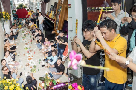 Đông đảo nghệ sĩ đến cúng Tổ nghiệp tại nhà riêng của Quang Hà
