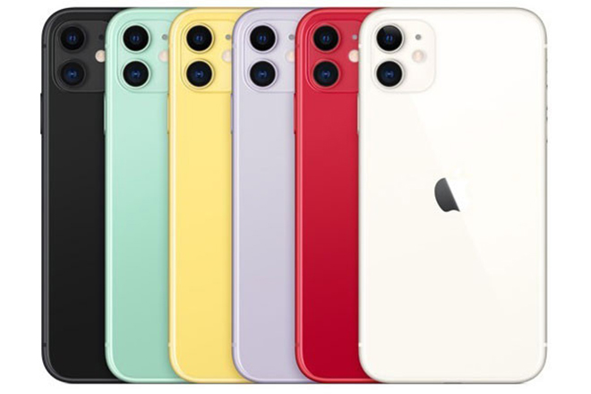 Các tuỳ chọn màu trẻ trung của&nbsp;iPhone 11.