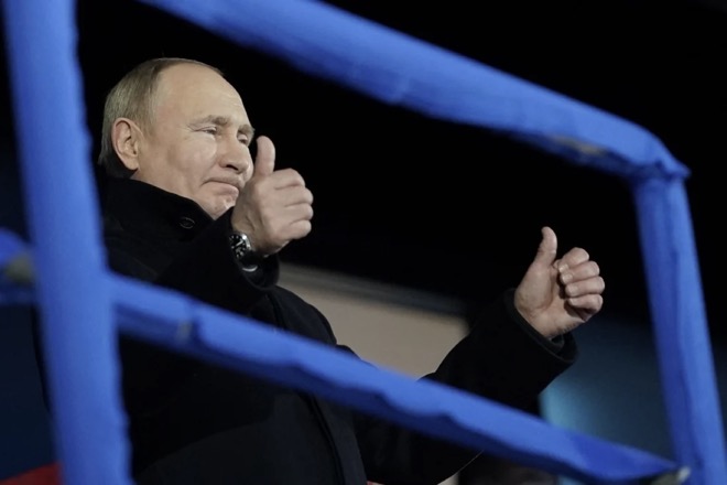 Tổng thống Nga Vladimir Putin tới dự lễ khai mạc Olympic Mùa đông ở Bắc Kinh hồi đầu tháng 2.