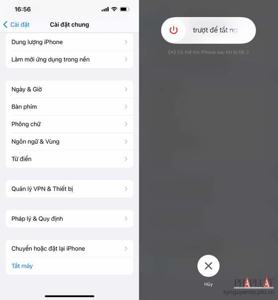 Khởi động lại iPhone. Ảnh: MINH HOÀNG