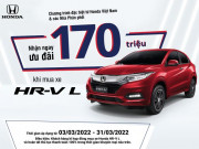 Ô tô - Nhận ngay ưu đãi 170 triệu khi mua xe Honda HR-V phiên bản L trong tháng 3/2022