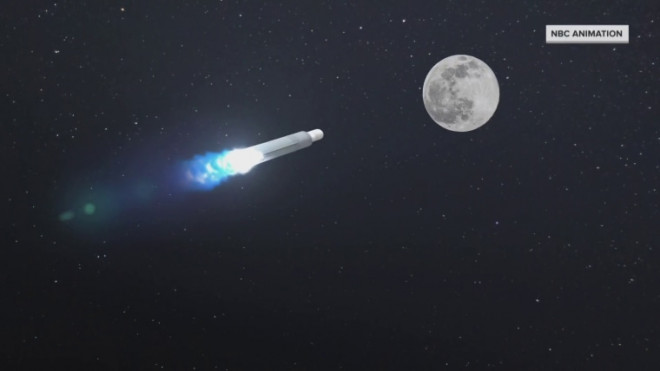 Mặt Trăng sắp bị một khối rác vũ trụ nặng 3 tấn lao vào - Ảnh minh họa từ NBC News