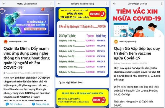 Người dân tìm và quan tâm trang Zalo tại nơi mình sinh sống để nhận thông tin hàng ngày.