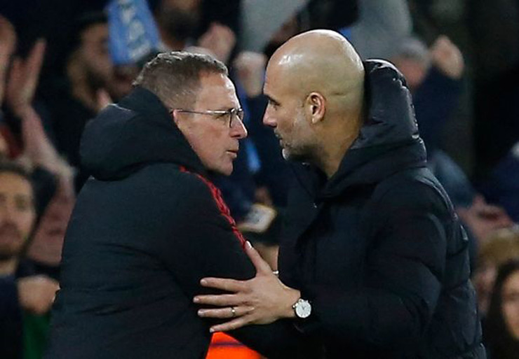 HLV Pep Guardiola (Man City) rất hả hê khi đội nhà chơi áp đảo MU của Ralf Rangnick ở hiệp 2