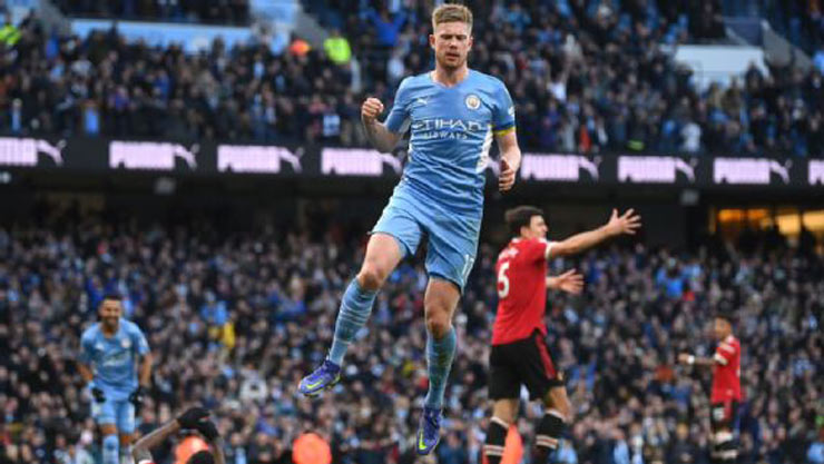 Tiền vệ Kevin De Bruyne là cầu thủ xuất sắc nhất trận derby thành Manchester vừa qua