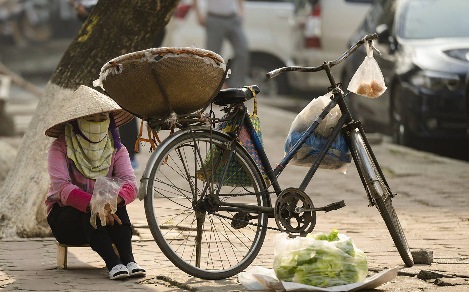 Trên dọc các tuyến phố Hà Nội, những người phụ nữ ấy vẫn rảo bước mua phế liệu, bán hàng rong, làm cửu vạn…