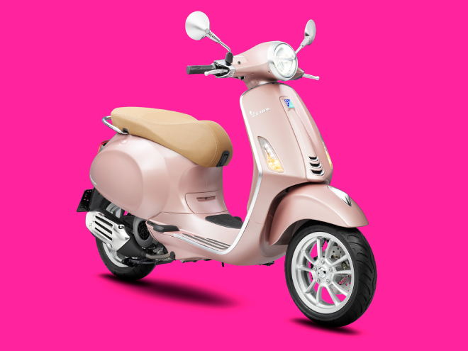 Vespa Primavera Pink Rosa màu hoa hồng trình diện, đốn tim phái đẹp Việt - 3