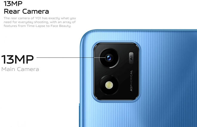 Sản phẩm có 1 camera sau 13MP.