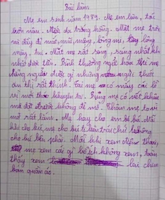 Bài văn tả mẹ &#34;thô nhưng thật&#34; của học sinh tiểu học khiến dân mạng được phen cười thả ga - 1