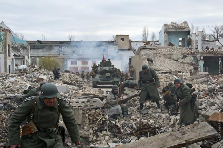 Chiến sự ác liệt ở Stalingrad (ảnh: The Sun)